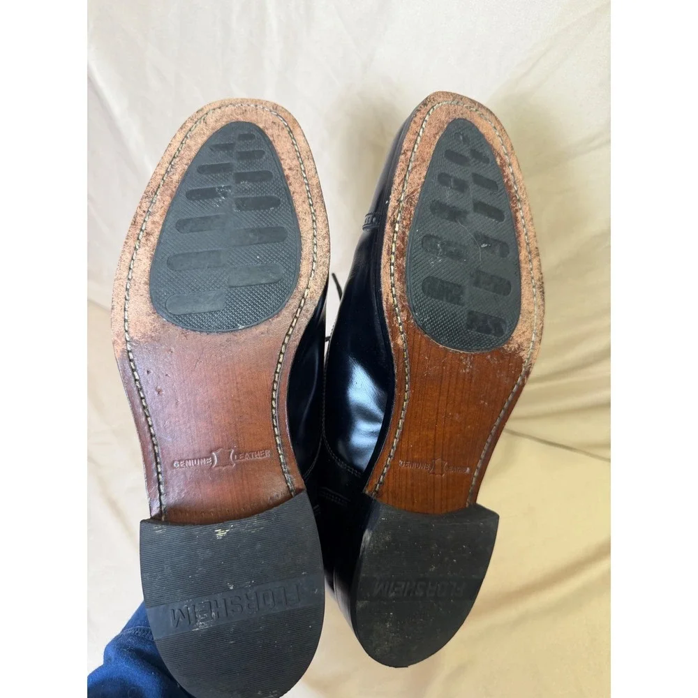 Florsheim Mens Black Geniune Leather Cap Toe Oxford Dress Shoes Size 9 D